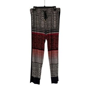 INC International Concepts Animal Print Flowy Dark Goth Romantic Pants Women L